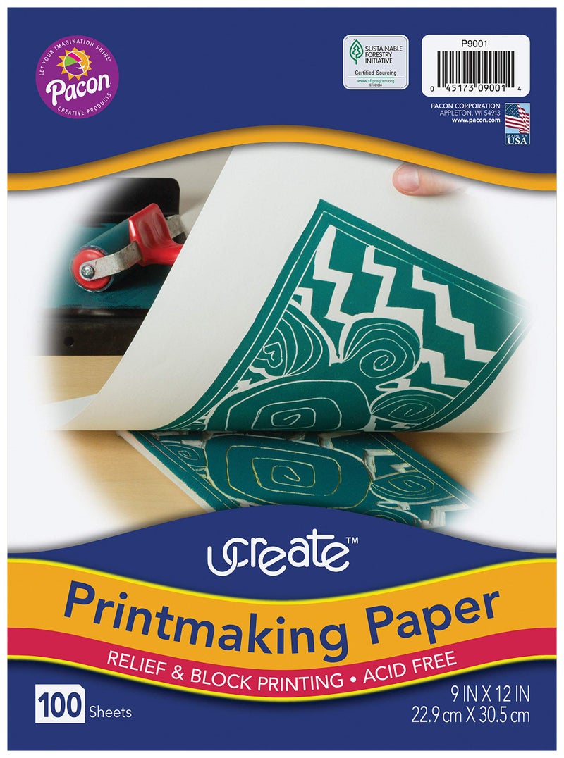 UCREATE ورق الطباعة UCreate، أبيض، 9" × 12"، 100 ورقة - Image 1